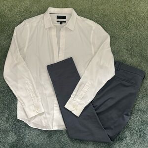 Banana Republic Y2K Preppy Basic Casual Work Dress Shirt Dress Pants Pairing